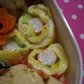 いちごゆか's cooksnap of when they made お弁当に彩り☆かわいいたまご巻き.