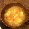 juliet323's cooksnap of when they made 人参と卵のほわほわ味噌汁.