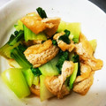 qpyoko's cooksnap of when they made 青梗菜とエノキ、油揚げの和え物.