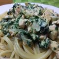 karo55's cooksnap of when they made レンチン鮭とほうれん草のクリームペンネ.