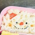 なむい's cooksnap of when they made クリスマス☆簡単スノーマンのキャラ弁.