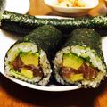 ぽこちゃんキュート's cooksnap of when they made 牛肉の裏巻き寿司＆アボカド・まぐろ寿司.