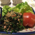 Amalka's cooksnap of when they made もう一品に　ほうれん草とシーチキンの梅和.
