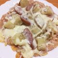tomaton☆'s cooksnap of when they made 米粉のピザ　フライパンで.