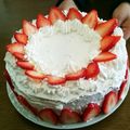 しんとなるのママ's cooksnap of when they made 思ったより簡単！苺のデコレーションケーキ.