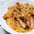 airysue's cooksnap of when they made 一人飯♪和風きのこパスタ.
