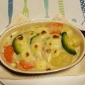 waka-87's cooksnap of when they made クリームシチューリメイクアボカドドリア.