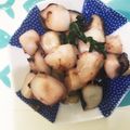 nishimo's cooksnap of when they made 3step♡たこと大葉のオリーブ炒め★.