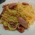 akiccheese's cooksnap of when they made 焼きそば麺でカルボナーラ！.