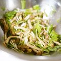 かすてら１２'s cooksnap of when they made 水菜ときゅうりとしめじのサラダ.