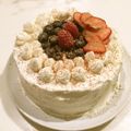 朝霧イア's cooksnap of when they made スポンジふわふわフルーツケーキ5号用.