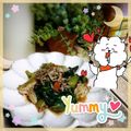 海理ママ's cooksnap of when they made ひき肉きのこ青梗菜のオイスターソース炒め.