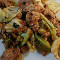 ﾒｼｳﾏ's cooksnap of when they made キャベツとほうれん草と豚肉のカレー炒め☆.