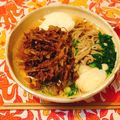 minamatsuy's cooksnap of when they made ガッツリ！牛トロロそば 年越しそばにも！.