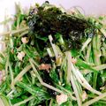 。くまたろ。's cooksnap of when they made 水菜の胡麻和え海苔っとサラダ.