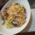 チーカメ's cooksnap of when they made ベーコンとお野菜のクリームパスタ.