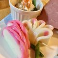 のりこ523's cooksnap of when they made お正月にかまぼこの飾り切り　蘭.