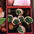 あんずとマツ's cooksnap of when they made お弁当のおかず　ほうれん草の稲荷巻き.
