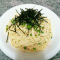 ebipeco's cooksnap of when they made 人気店の明太子スパゲッティ☆.
