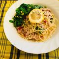 サキコバ's cooksnap of when they made *サーモンと菜の花のレモンパスタ*.