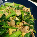 akippe11's cooksnap of when they made 小松菜と豚肉と油揚げの味噌炒め.