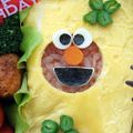 カリメロまま's cooksnap of when they made 簡単キャラ弁：エルモオムライス.