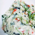ユーロン's cooksnap of when they made ✿ほうれん草・こんにゃく等々…の白和え✿.