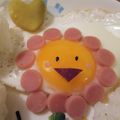 mangoari's cooksnap of when they made ✿お花が笑う目玉焼き✿.