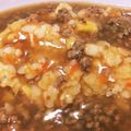 ぽより。's cooksnap of when they made 甘辛そぼろのあんかけチャーハン.