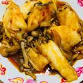 すぶちー's cooksnap of when they made タラとしめじのピリ辛ケチャップ炒め.