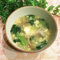 なつき☆ミ's cooksnap of when they made とろ～り♪チンゲン菜ときのこの玉子スープ.