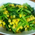 まつねぇ７２１６'s cooksnap of when they made 簡単＊小松菜とコーンのバター炒め＊.