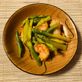 まーちゃろう's cooksnap of when they made 簡単♪海老とアスパラガスの中華風塩炒め.