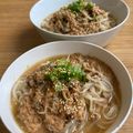 エビビンバ's cooksnap of when they made もやしと豚挽肉の坦々うどん.