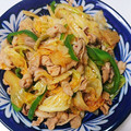 イノビー's cooksnap of when they made 豚肉とキムチ炒め♪簡単キャベツと.