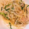 ♡ｍｉｋｉ♡'s cooksnap of when they made もやしとニラと豚肉のピリ辛炒め.