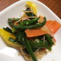 あんずてぃー☆'s cooksnap of when they made ほうれん草とパプリカのバター醤油炒め♪.