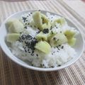 miyuki12's cooksnap of when they made メープルシロップで♪秋サツマイモご飯.