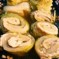 クックT9RKWR☆'s cooksnap of when they made ぷち居酒屋 あんかけ白菜ささみロール.