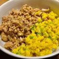 kawaramono's cooksnap of when they made 鶏腿+鶏胸挽肉 納豆 きのこ そぼろ.