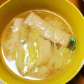 ☆結★'s cooksnap of when they made 白菜＆薄揚げの味噌汁〜(o˘◡˘o) ♡.