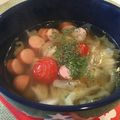 tikariri's cooksnap of when they made 千切りキャベツの、コンソメスープ！.