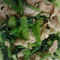 まおにゃん☆ミ's cooksnap of when they made 貧血解消！豚肉と小松菜の胡麻和え.