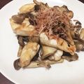 hapyn's cooksnap of when they made 鶏むね肉ときのこのおかかバター醤油焼き.