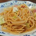 はるなつ君's cooksnap of when they made ベーコン＊しめじ＊玉葱＊ピーマンのパスタ.