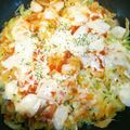 myukyeeena's cooksnap of when they made お餅と卵でトマトなフライパングラタン.