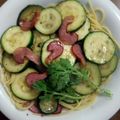ウミガメ１'s cooksnap of when they made レモン香る ズッキーニとベーコンのパスタ.
