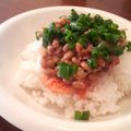 umizarusuki's cooksnap of when they made 納豆キム丼.