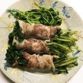 ゆうあつ12's cooksnap of when they made レンチンで簡単★豆苗の豚バラまき★.