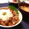 tomotomo．'s cooksnap of when they made とろわさ豚丼.